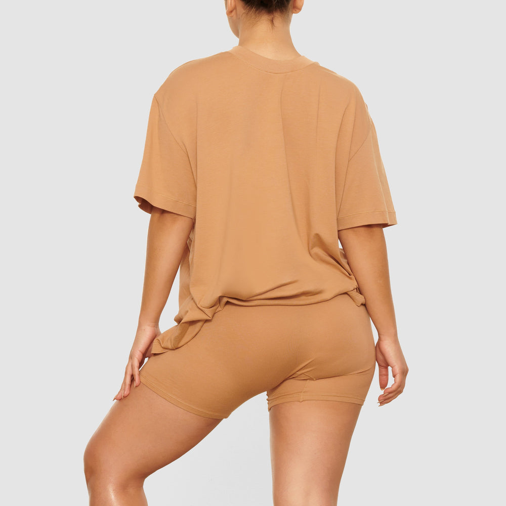 Skims BOYFRIEND T-shirt Ochre | VSAI91685