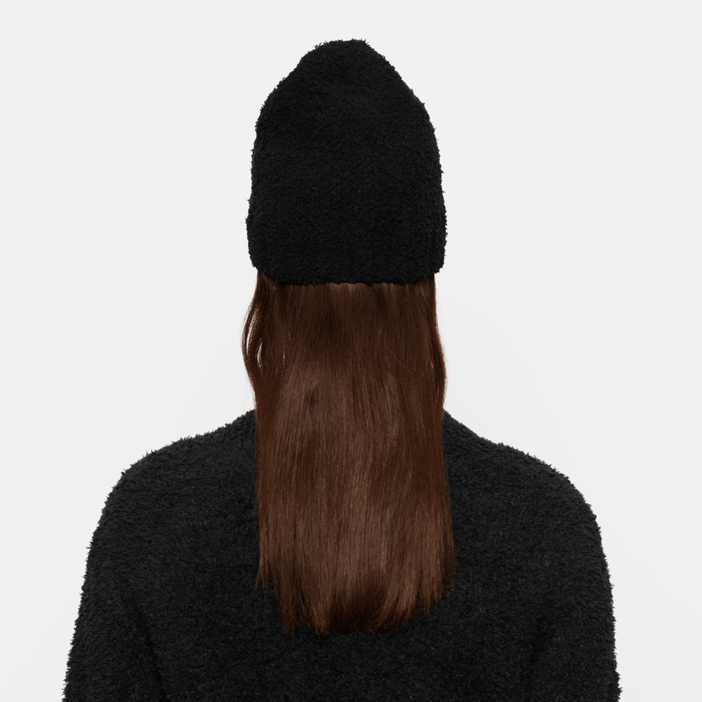 Skims COZY KNIT Beanie Onyx | NOFT69738