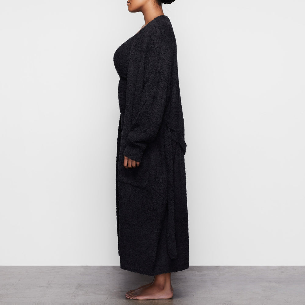 Skims COZY KNIT Robe Onyx | HJZV40219