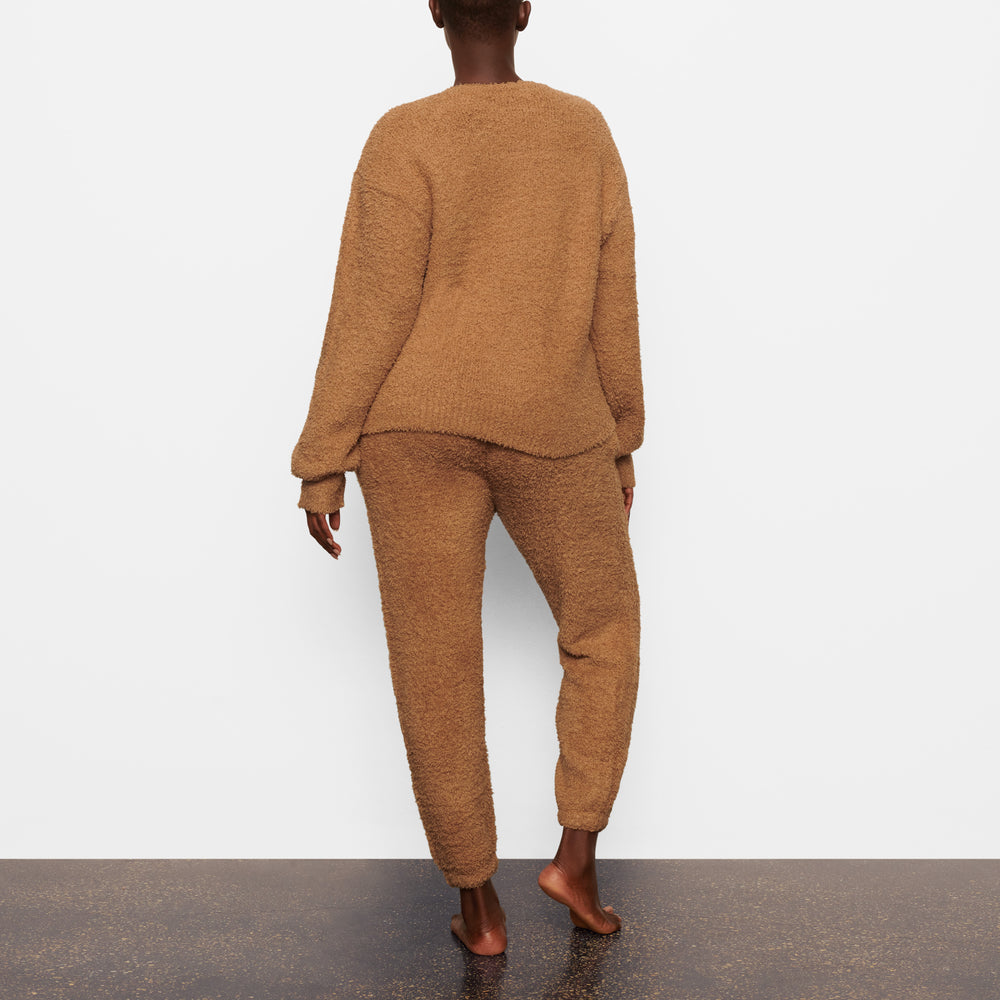 Skims COZY KNIT UNISEX Pullover Camel | ZXNE49213