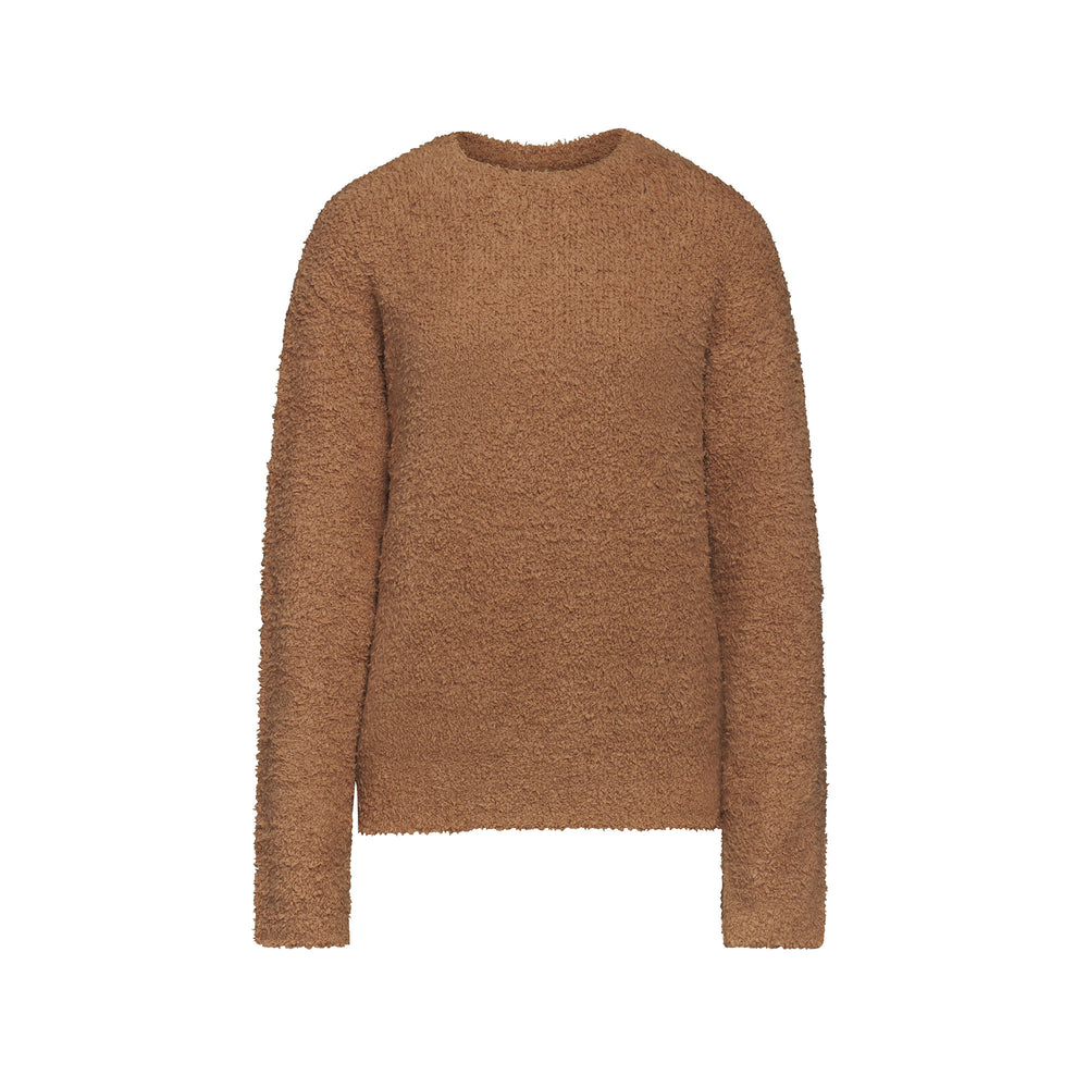 Skims COZY KNIT UNISEX Pullover Camel | ZXNE49213