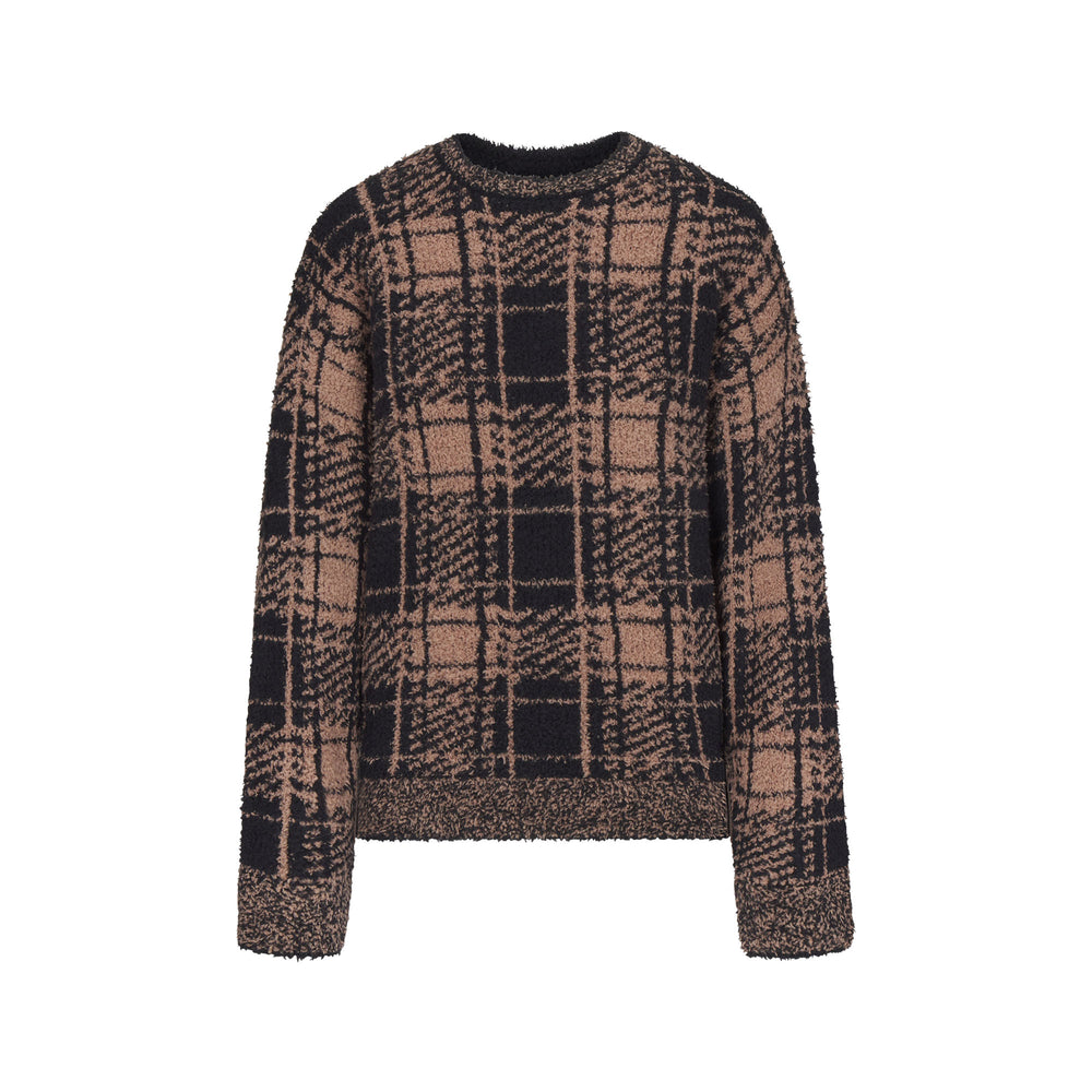 Skims COZY KNIT UNISEX Pullover Plaid | SKTM74651