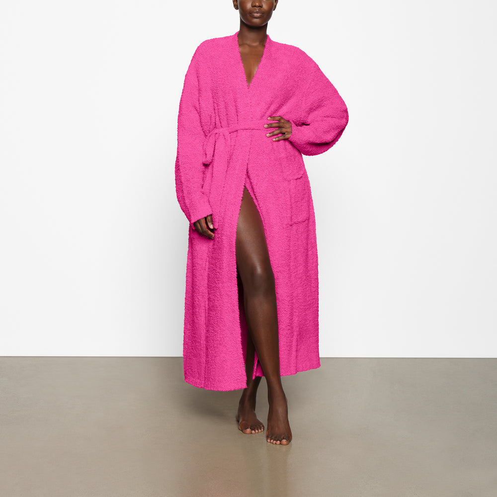 Skims COZY KNIT UNISEX Robe Pink | IFQY59701