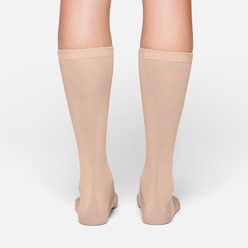 Skims EVERYDAY MID CALF Socks Clay | DKBX61078