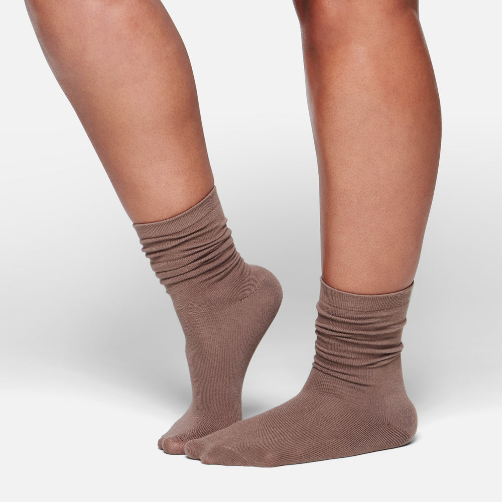 Skims EVERYDAY MID CALF Socks Umber | HPXM12940