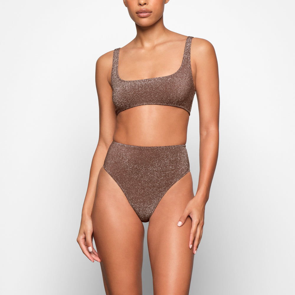 Skims GLITTER SWIM MID WAIST BOTTOM Two Pieces Jasper | SKYX42135