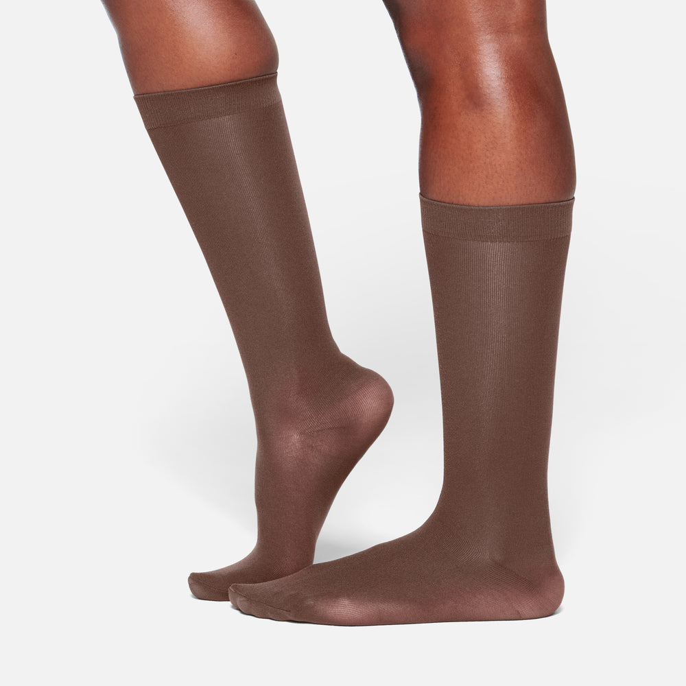 Skims HOSIERY MID CALF Socks Cocoa | MPGN49726