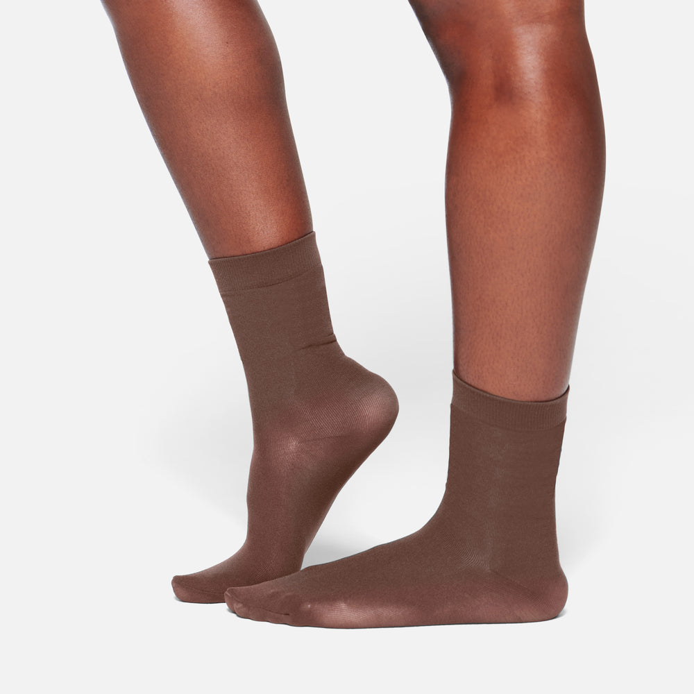 Skims HOSIERY MID CALF Socks Cocoa | MPGN49726