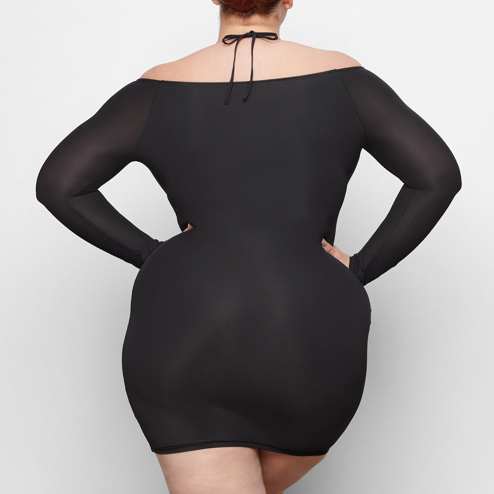 Skims JELLY SHEER OFF THE SHOULDER Dress Onyx | PIDU47315