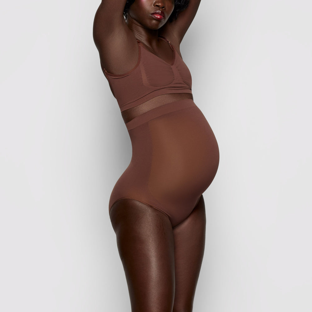 Skims MATERNITY NURSING SCULPTING BRA Maternity Shapewear Cocoa | YUFK72619