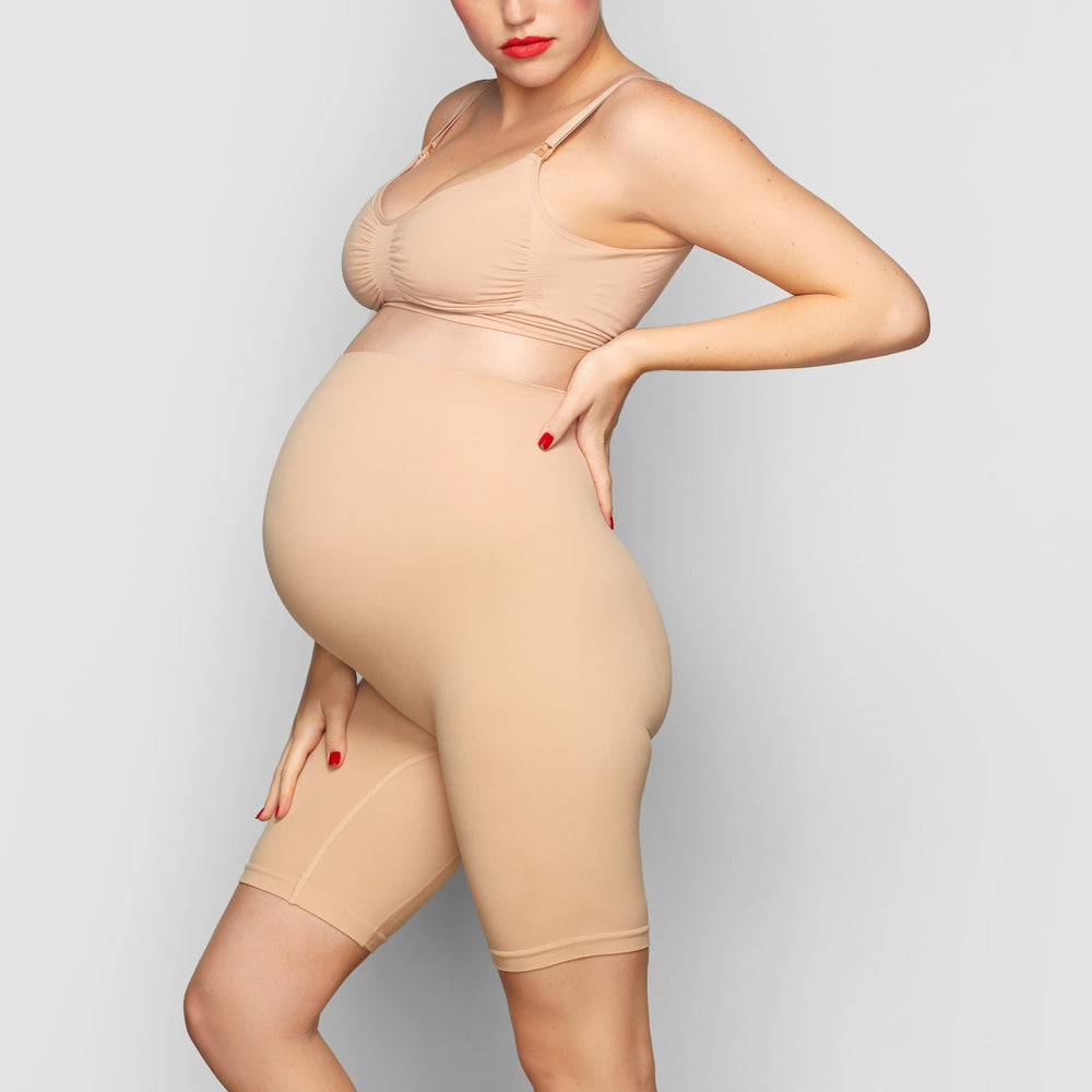 Skims MATERNITY SCULPTING SHORT MID THIGH Maternity Shapewear Clay | ZDRN06514