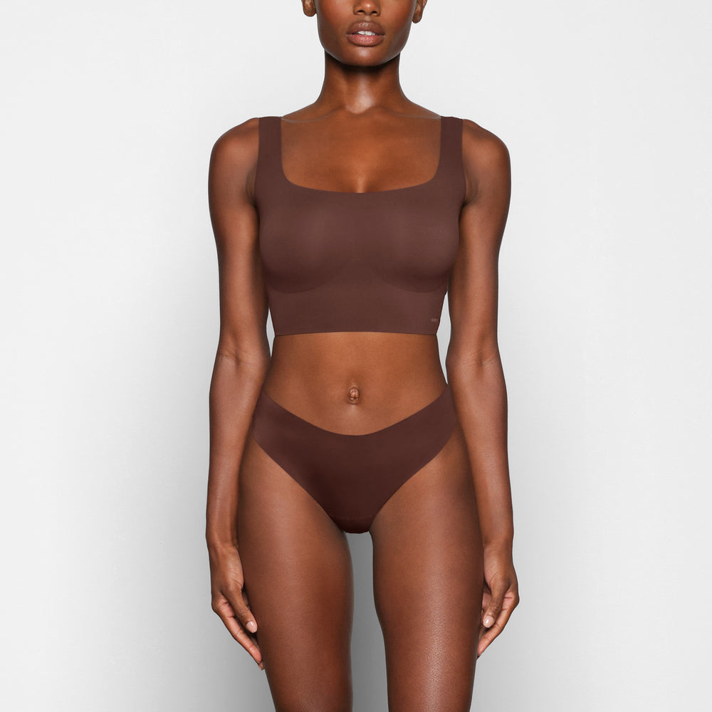 Skims NAKED TANK Scoop Neck Bra Cocoa | UYGP67132