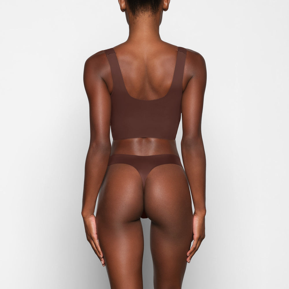 Skims NAKED TANK Scoop Neck Bra Cocoa | UYGP67132