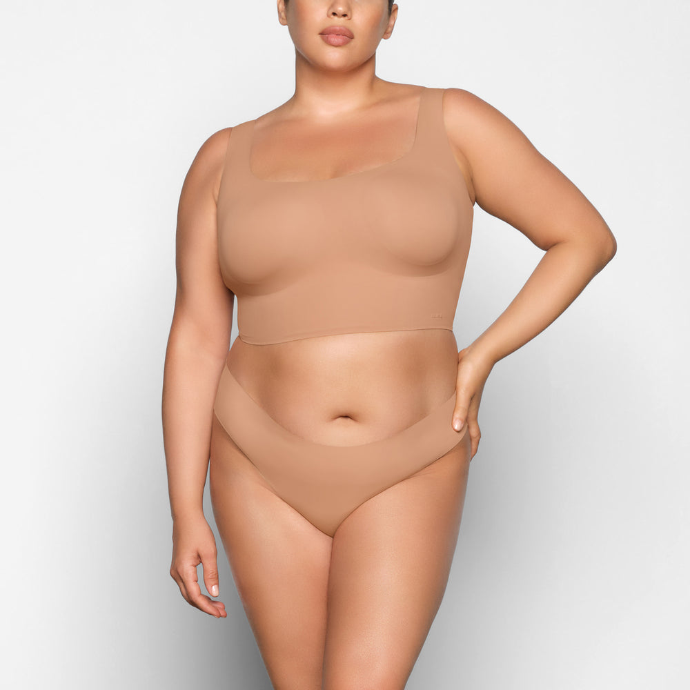 Skims NAKED TANK Scoop Neck Bra Ochre | BWYC51437