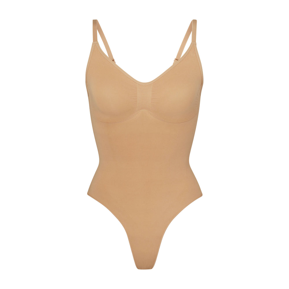 Skims SCULPTING THONG Bodysuit Ochre | ZJGN97025