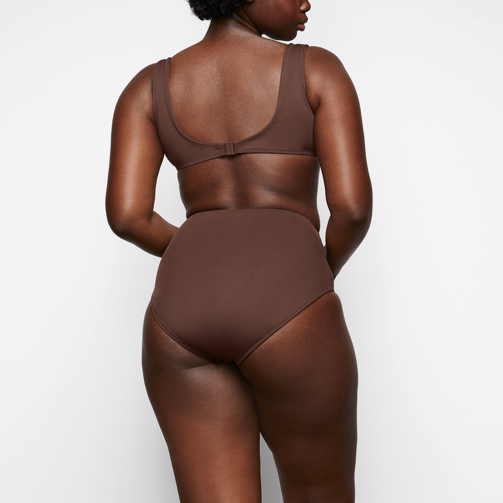 Skims SHAPING SWIM HIGH WAIST BIKINI BOTTOM Two Pieces Cocoa | GKXH18523