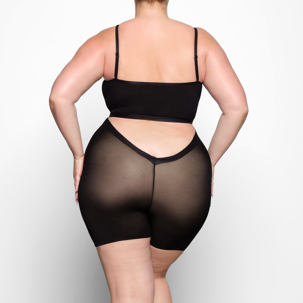 Skims SHEER SCULPT LOW BACK Shorts Onyx | BFTS67410