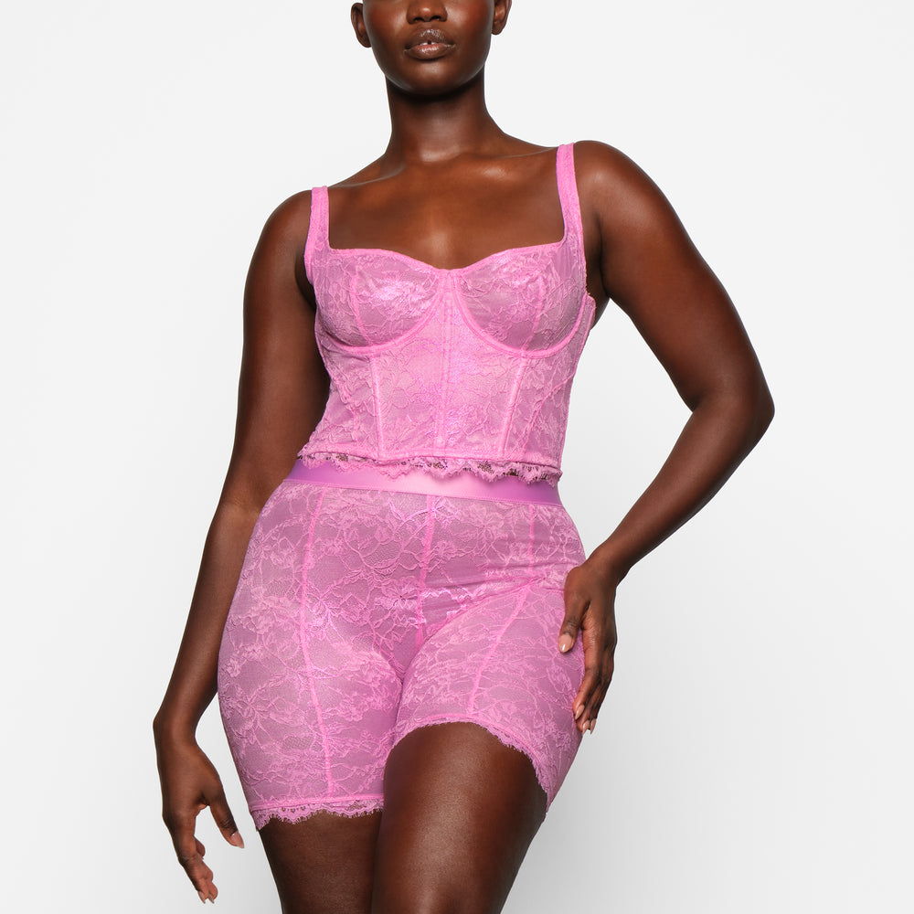 Skims SKIMS LACE Bustier Bubble Gum | BKVM14305