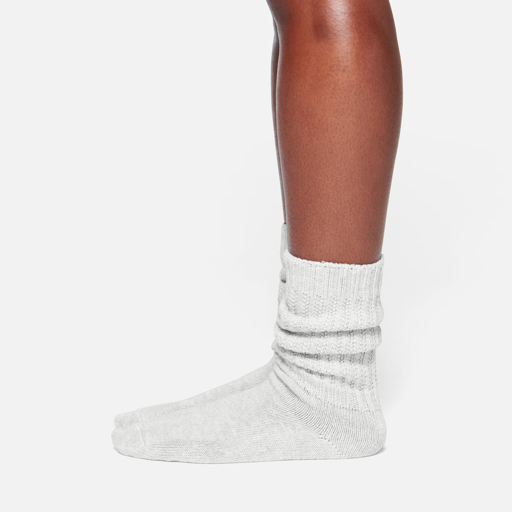 Skims SLOUCH Socks Light Heather Grey | WVAE80742