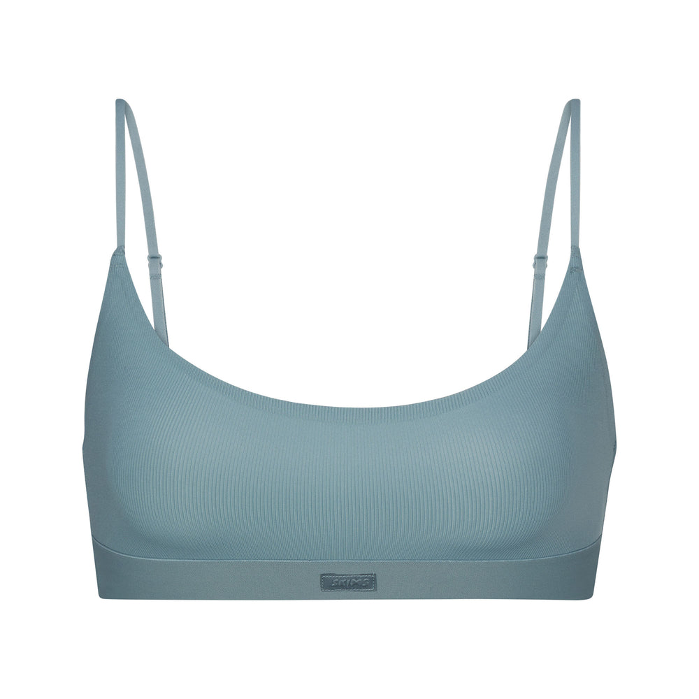 Skims SMOOTH RIB SCOOP NECK Bralette Kyanite | QNFK12578