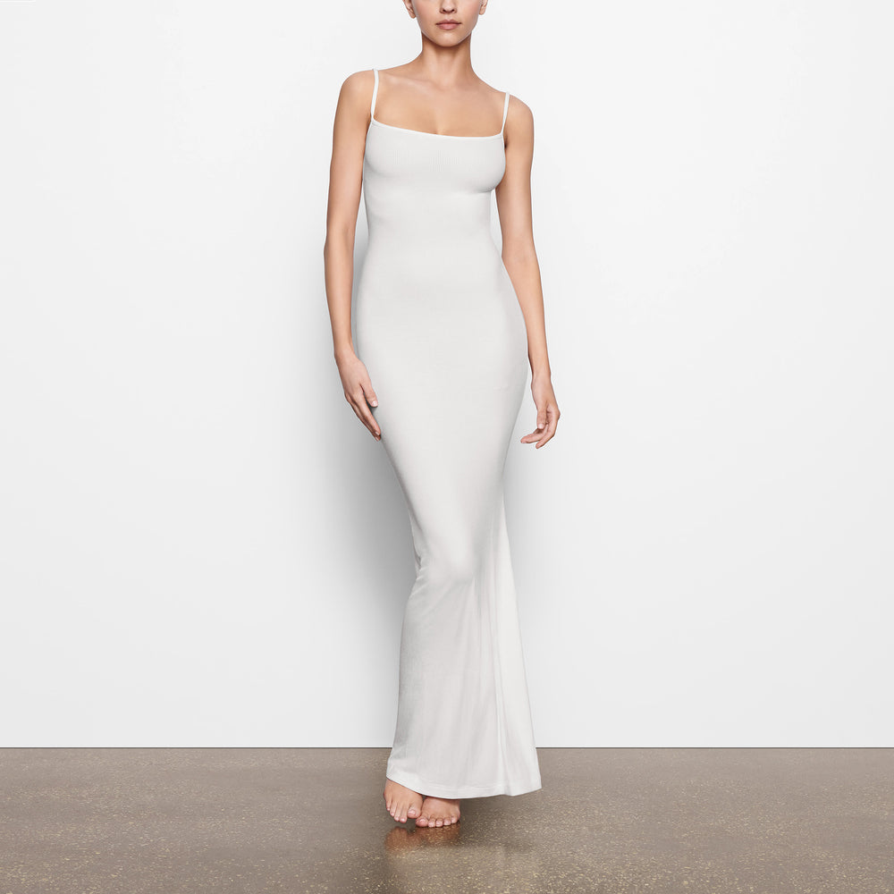 Skims SOFT LOUNGE LONG SLIP Dress Marble | VUJZ41793