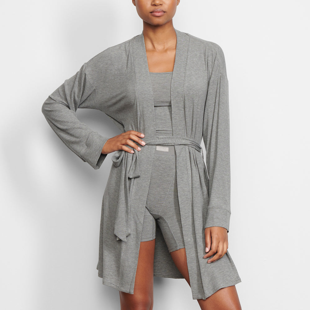 Skims SOFT LOUNGE Robe Heather Grey | ADWV20834