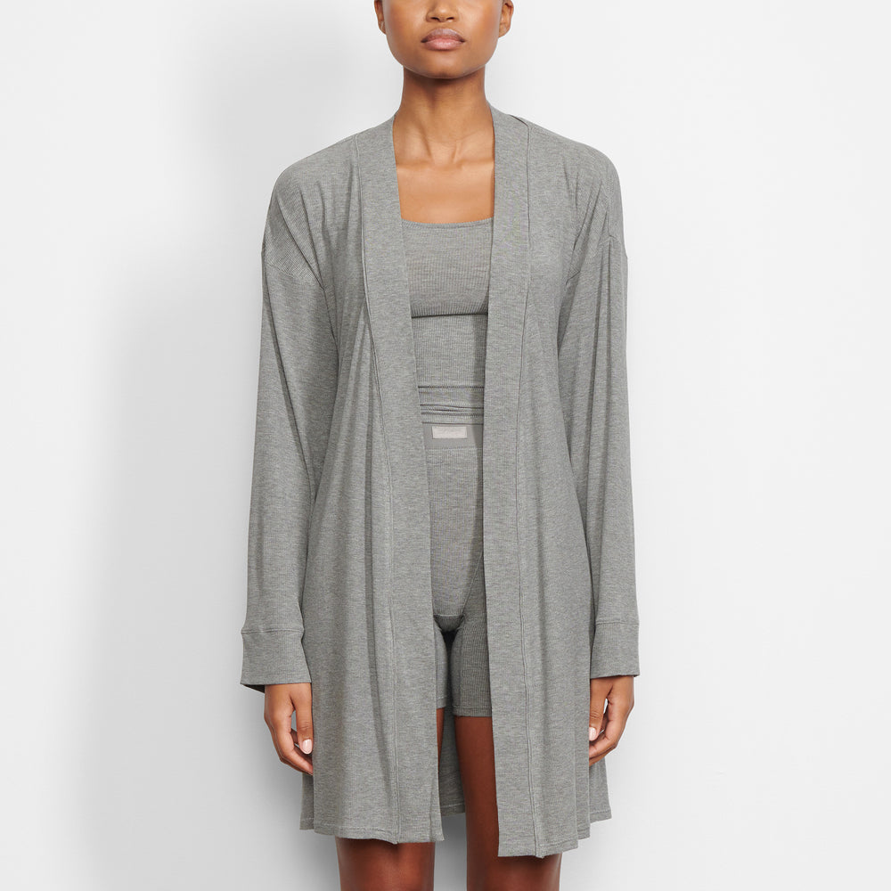 Skims SOFT LOUNGE Robe Heather Grey | ADWV20834