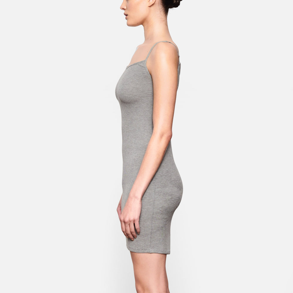 Skims SOFT LOUNGE SLIP Dress Heather Grey | JHDZ05982