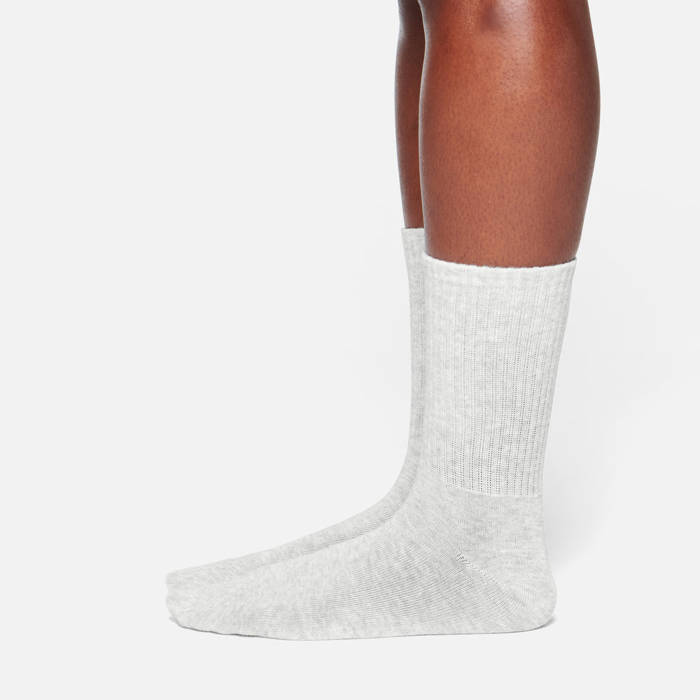 Skims SPORT CREW Socks Light Heather Grey | XOJI30794