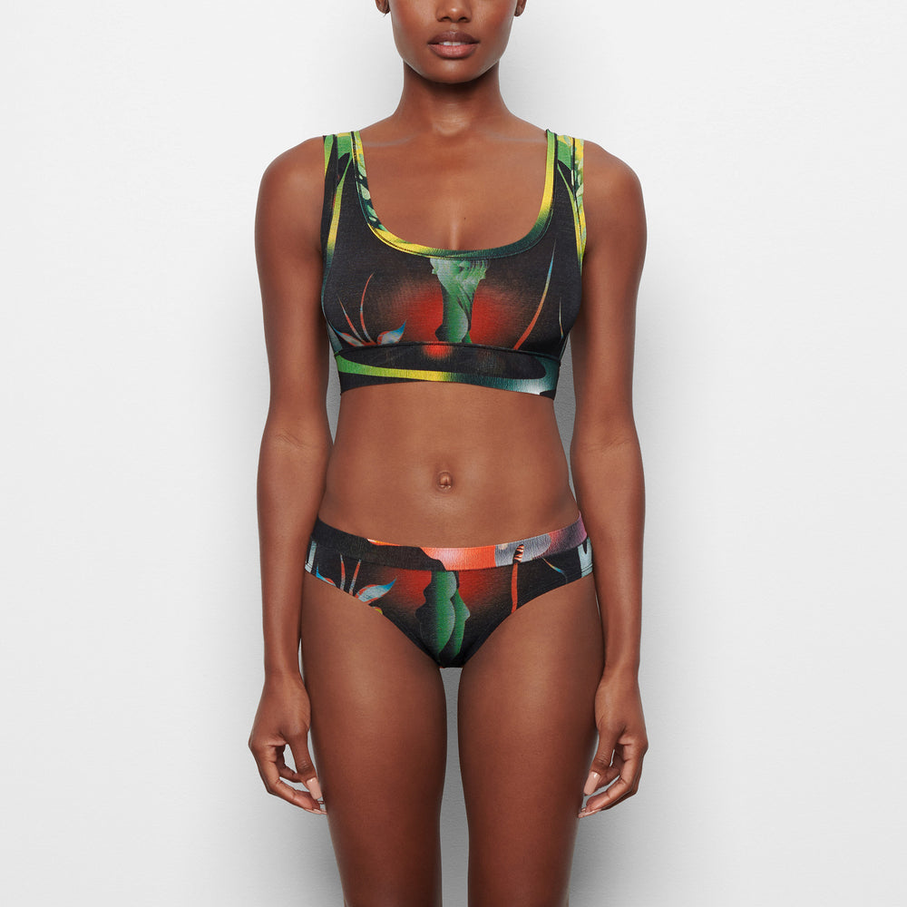 Skims SUMMER MESH SCOOP Bralette Obsidian Print | SFAB96320