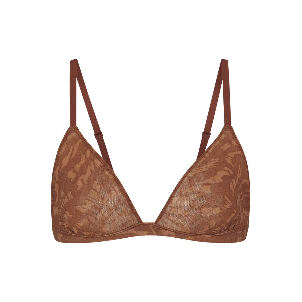 Skims SUMMER MESH TRIANGLE Bralette Latte Swirl | SXHM82694