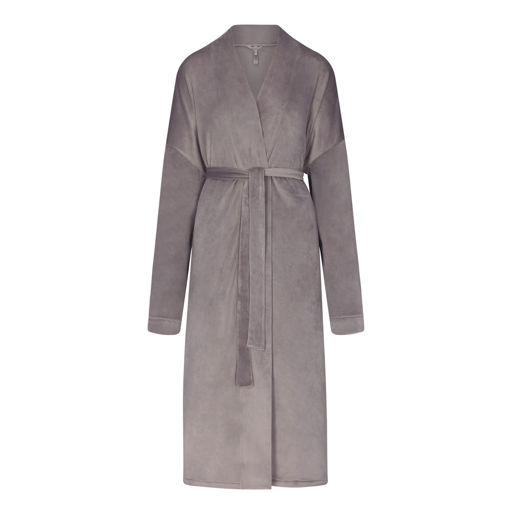 Skims VELOUR WRAP Robe Smoke | MFWO97186