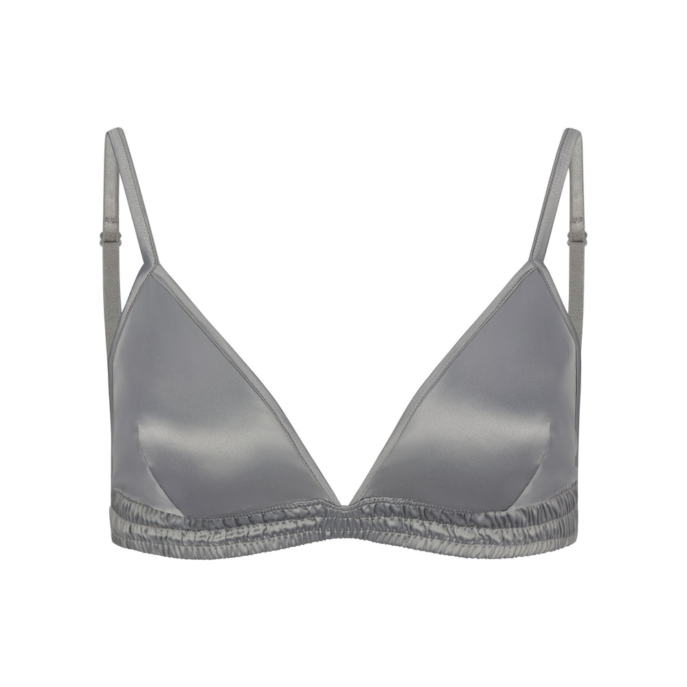 Skims WOVEN SHINE TRIANGLE Bralette Chrome | ODFQ45037