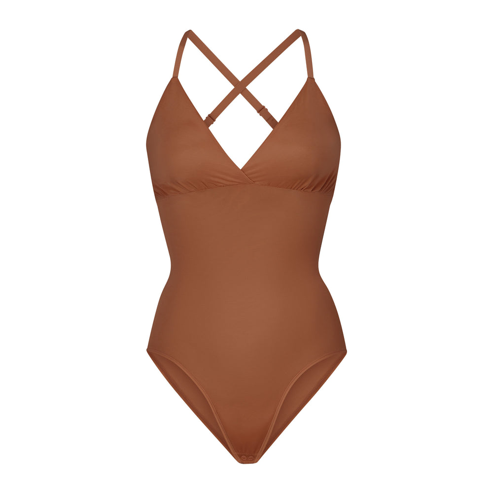 Skims BARELY THERE BODYSUIT BRIEF W/ SNAPS Bodysuit Bronze | HQYA61240