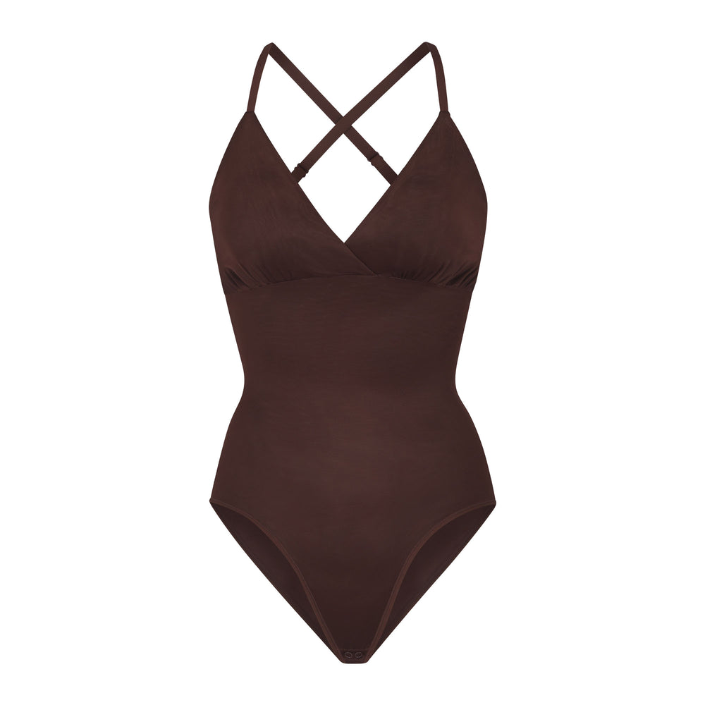 Skims BARELY THERE BODYSUIT BRIEF W/ SNAPS Bodysuit Cocoa | IXLY18076