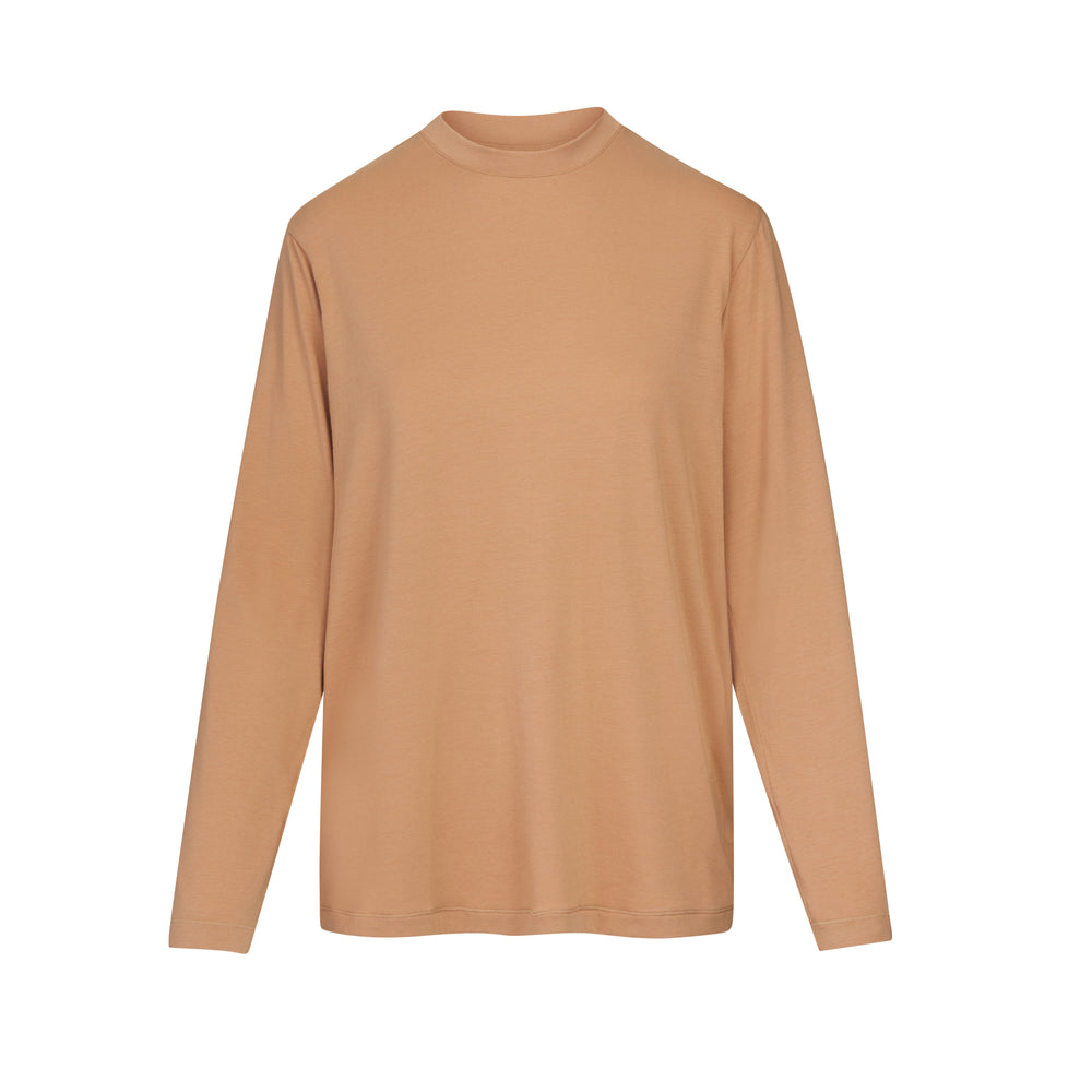 Skims BOYFRIEND LONG SLEEVE T-shirt Ochre | QJNT69712