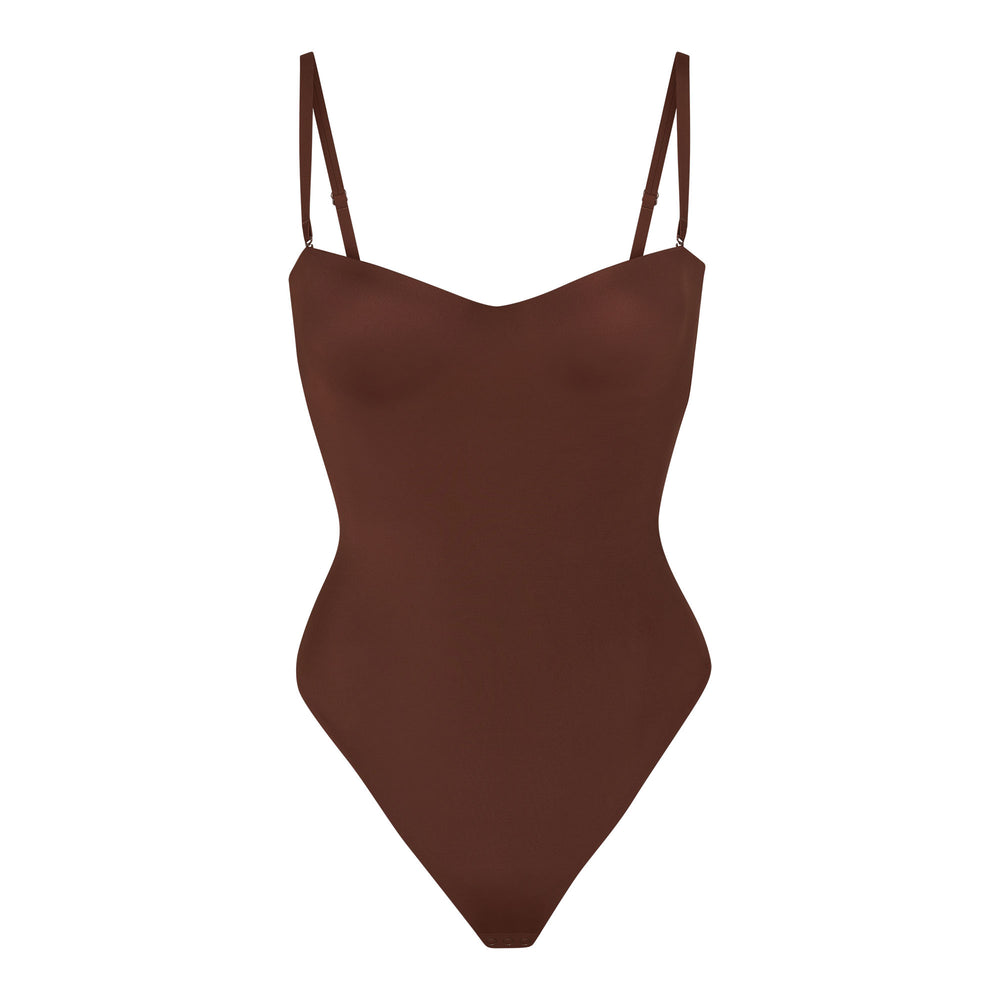 Skims CONTOUR LIFT STRAIGHT NECK Bodysuit Cocoa | MUOR71945