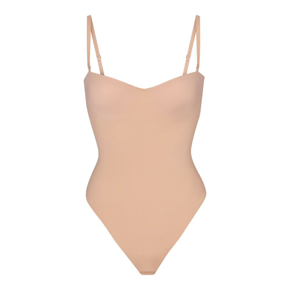 Skims CONTOUR LIFT STRAIGHT NECK Bodysuit Clay | UYJB71938