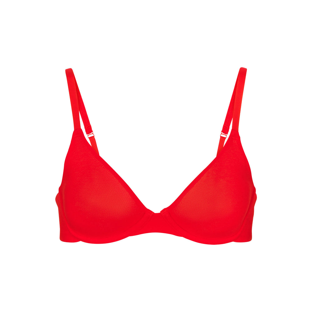 Skims COTTON JERSEY T-shirt Bra Ruby | LRIT92576