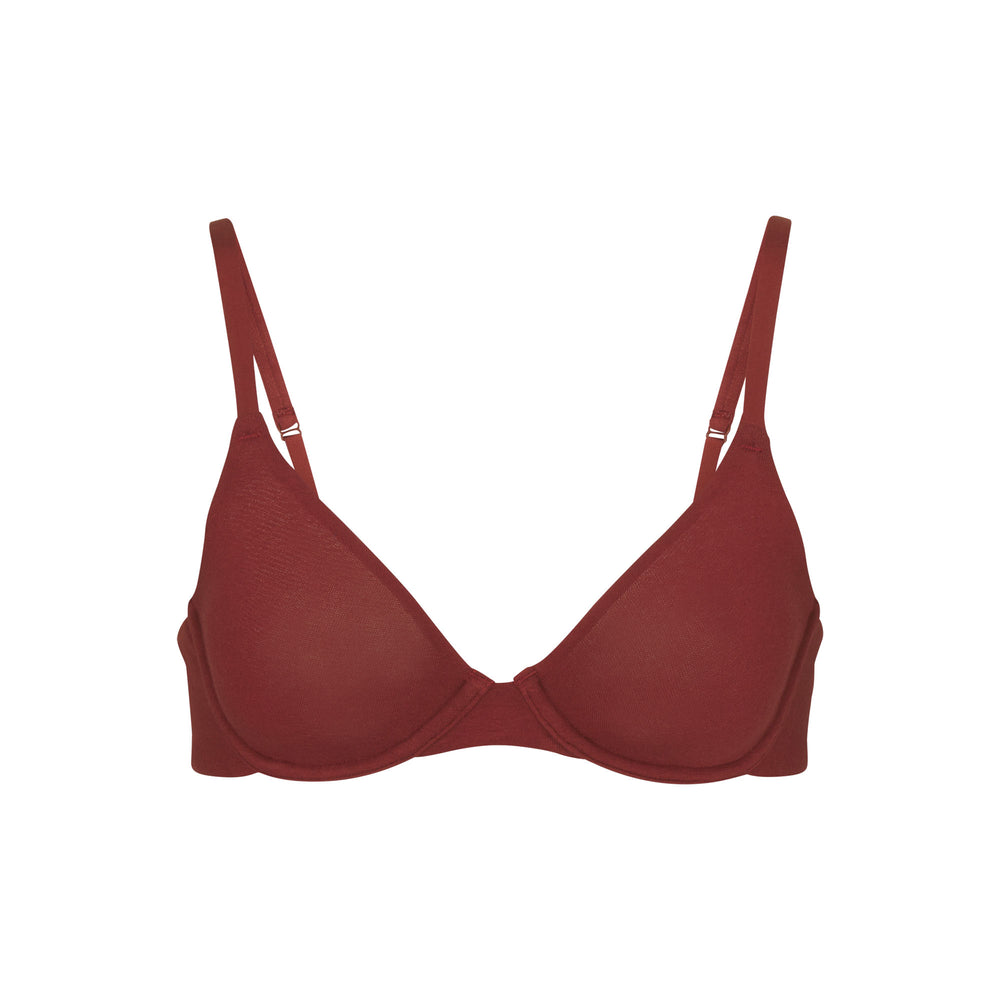 Skims COTTON JERSEY T-shirt Bra Sangria | XAIH87649