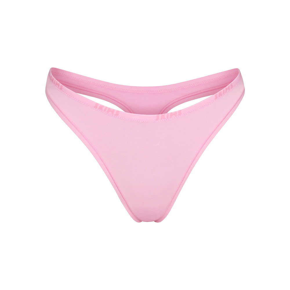 Skims COTTON LOGO DIPPED Thong Bubble Gum | PTQH62193