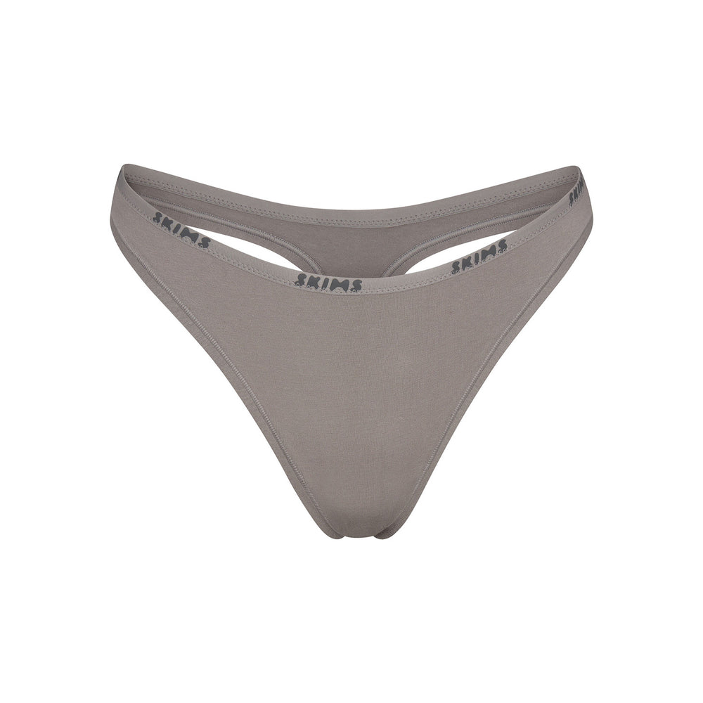 Skims COTTON LOGO DIPPED Thong Smoke | LFIE64980