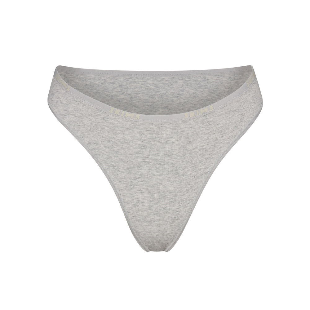 Skims COTTON LOGO HIGH LEG Bikini Light Heather Grey | GJFR82504