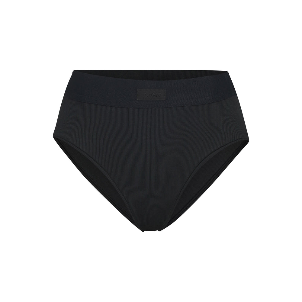 Skims COTTON RIB MID RISE Brief Soot | FLAE75081