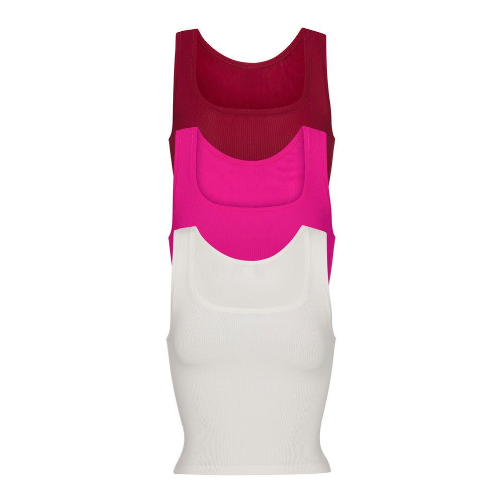 Skims COTTON RIB Pack Tank Brick Multi | LXSW23916