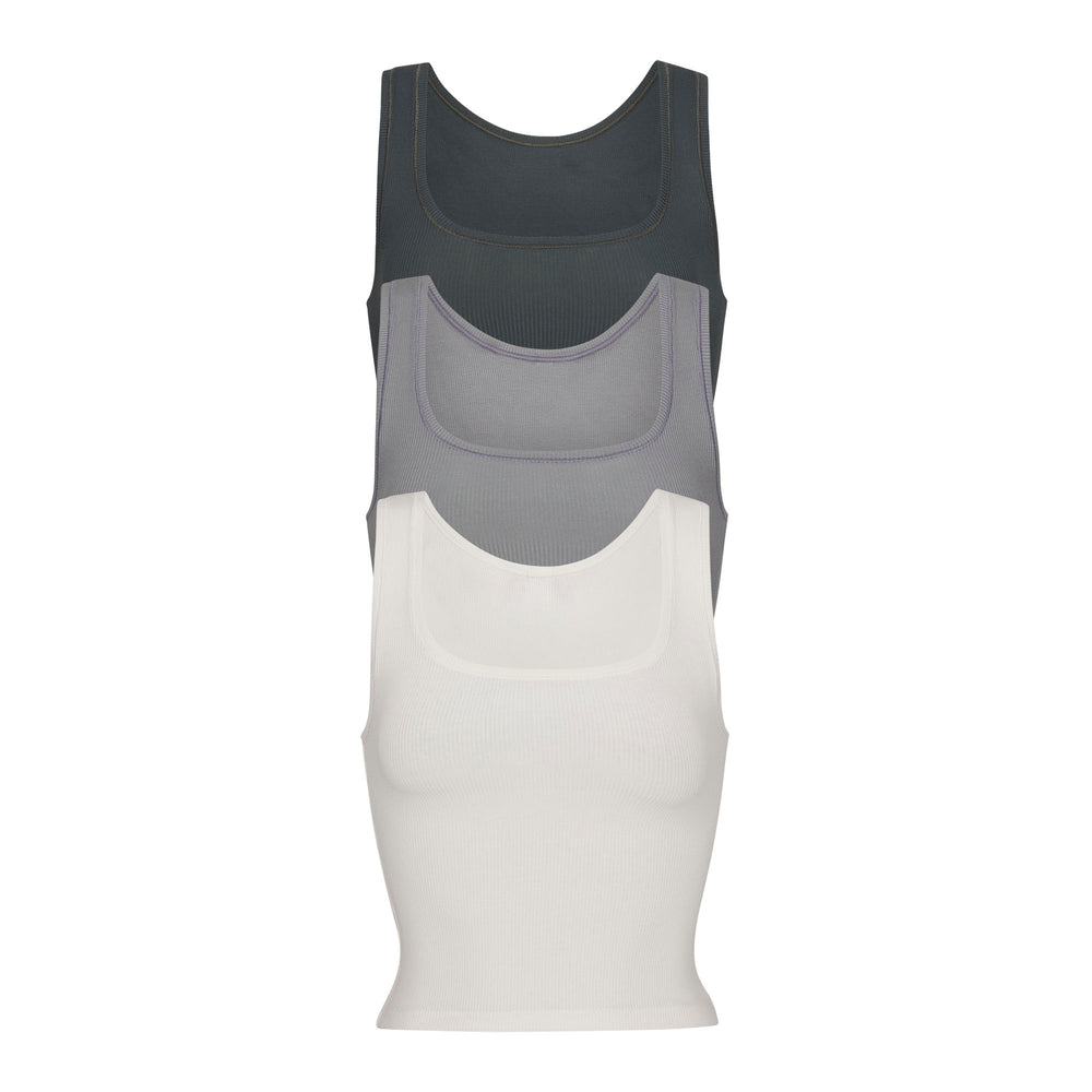 Skims COTTON RIB Pack Tank Deep Sea Multi | SXTB35701