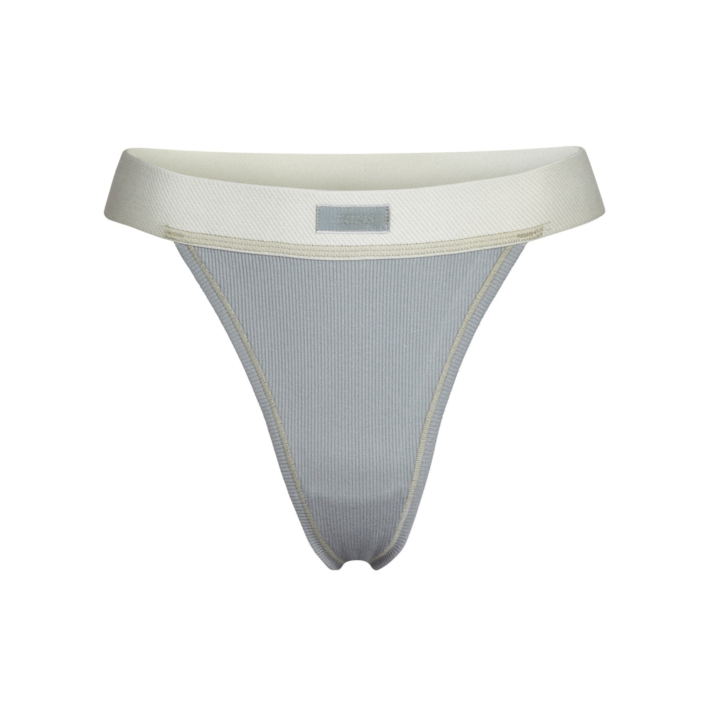 Skims COTTON RIB Thong Mineral | IZJT72436