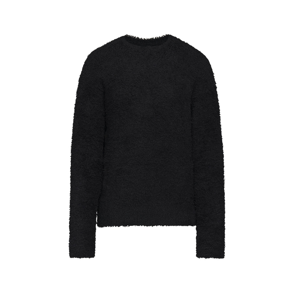 Skims COZY KNIT UNISEX Pullover Onyx | KRAQ35749