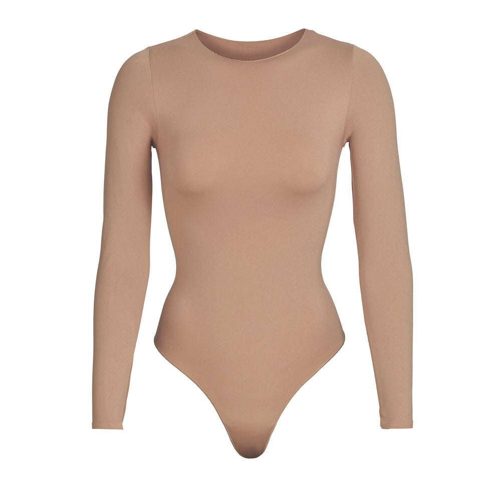 Skims ESSENTIAL CREW NECK Long Sleeve Bodysuit Sienna | UDWT04832