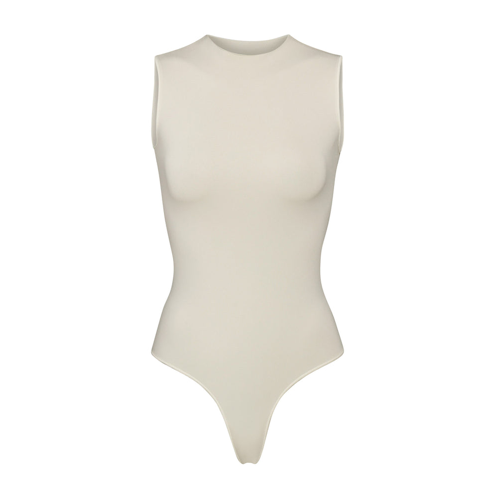 Skims ESSENTIAL CREW NECK Sleeveless Bodysuit Bone | FKQM48056